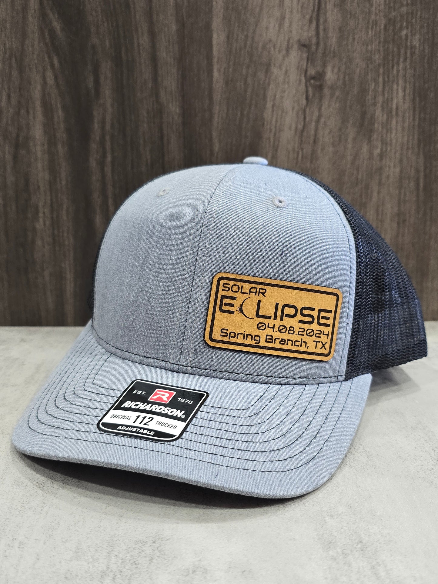 Solar Eclipse Leather Patch Hat