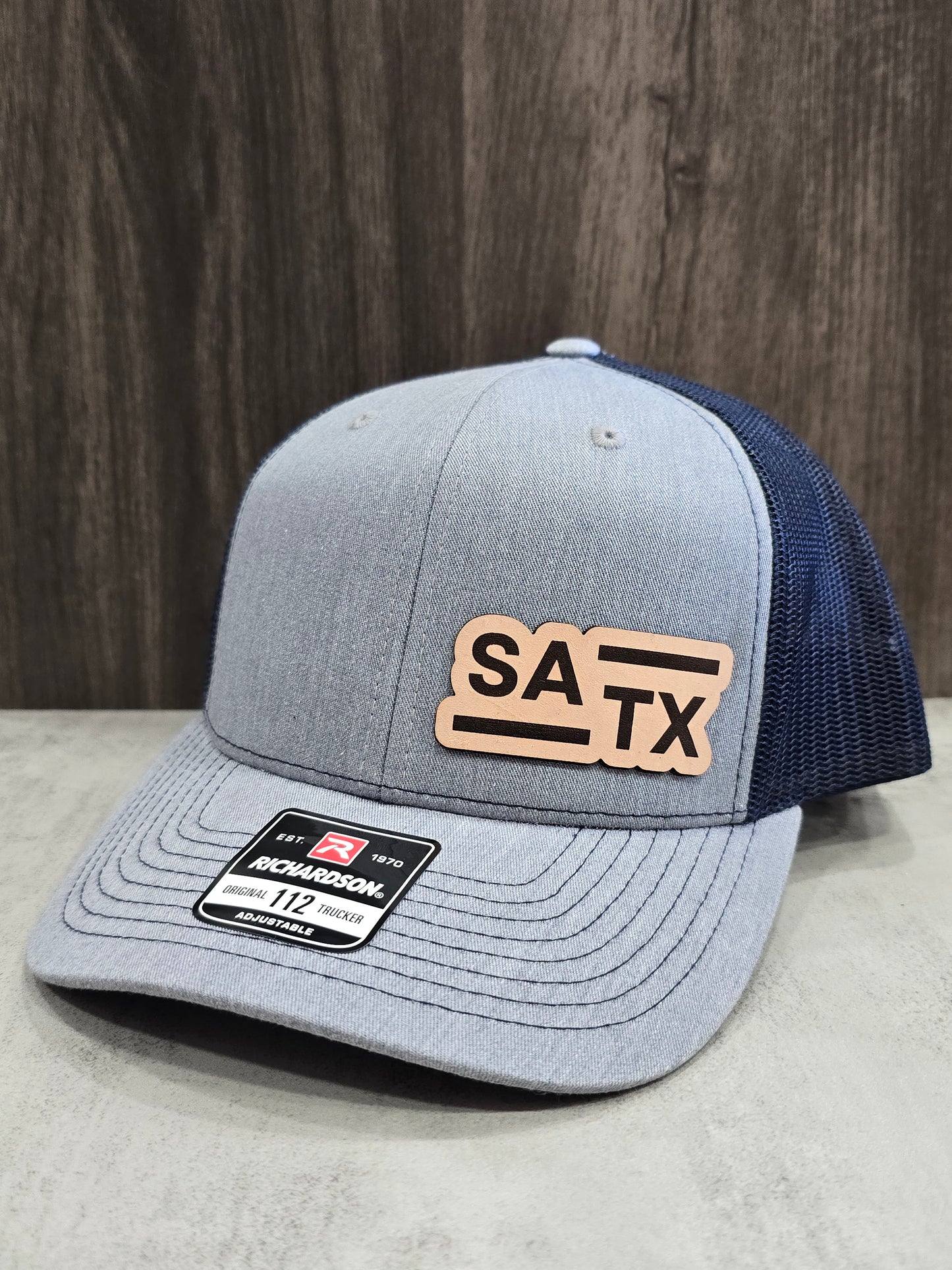 Custom City & State Leather Patch Hat