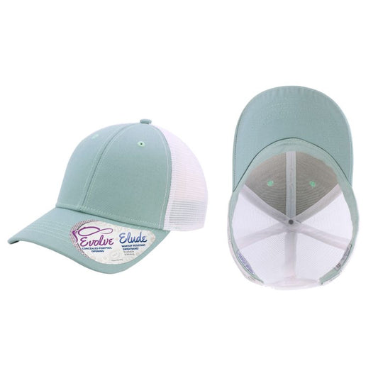 Charlie - Infinity Her - Modern Women’s Trucker - Seafoam/White