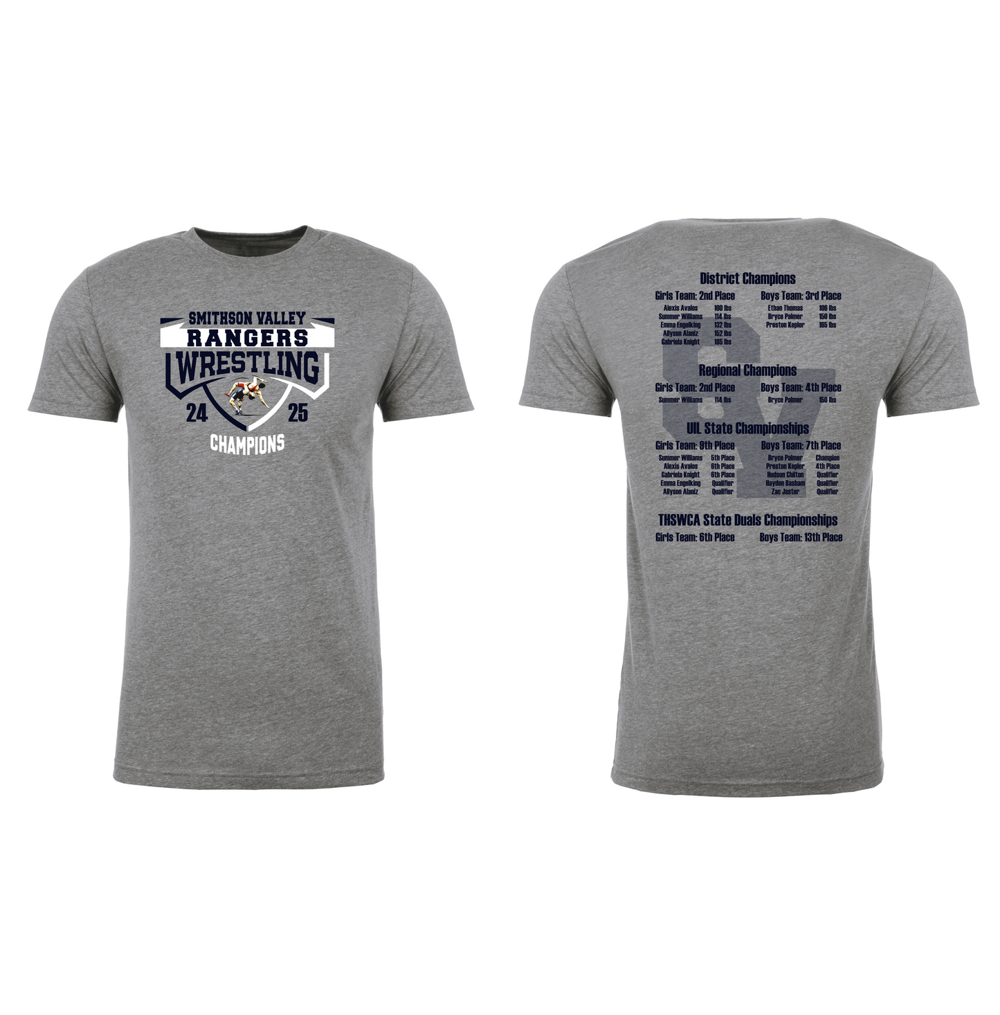 SVHS Wrestling Champions - TShirt