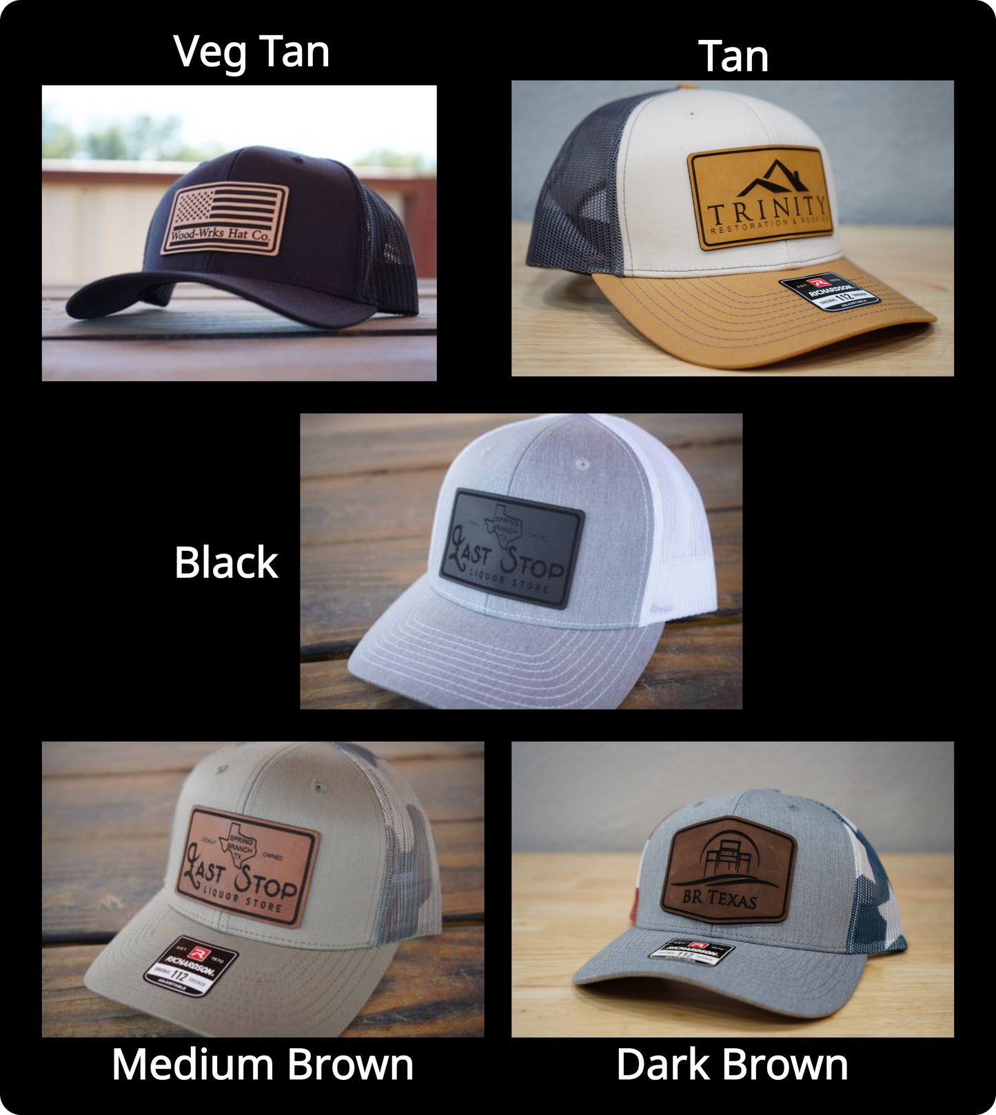 Custom City & State Leather Patch Hat