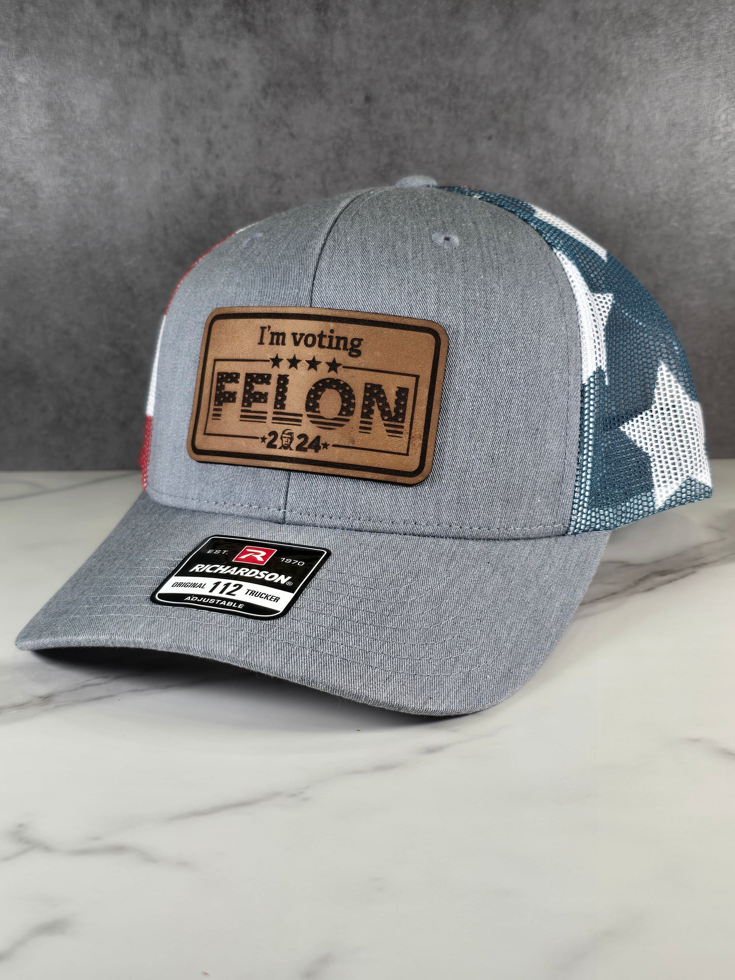 "Felon 2024" Leather-Patched Hat - Richardson 112