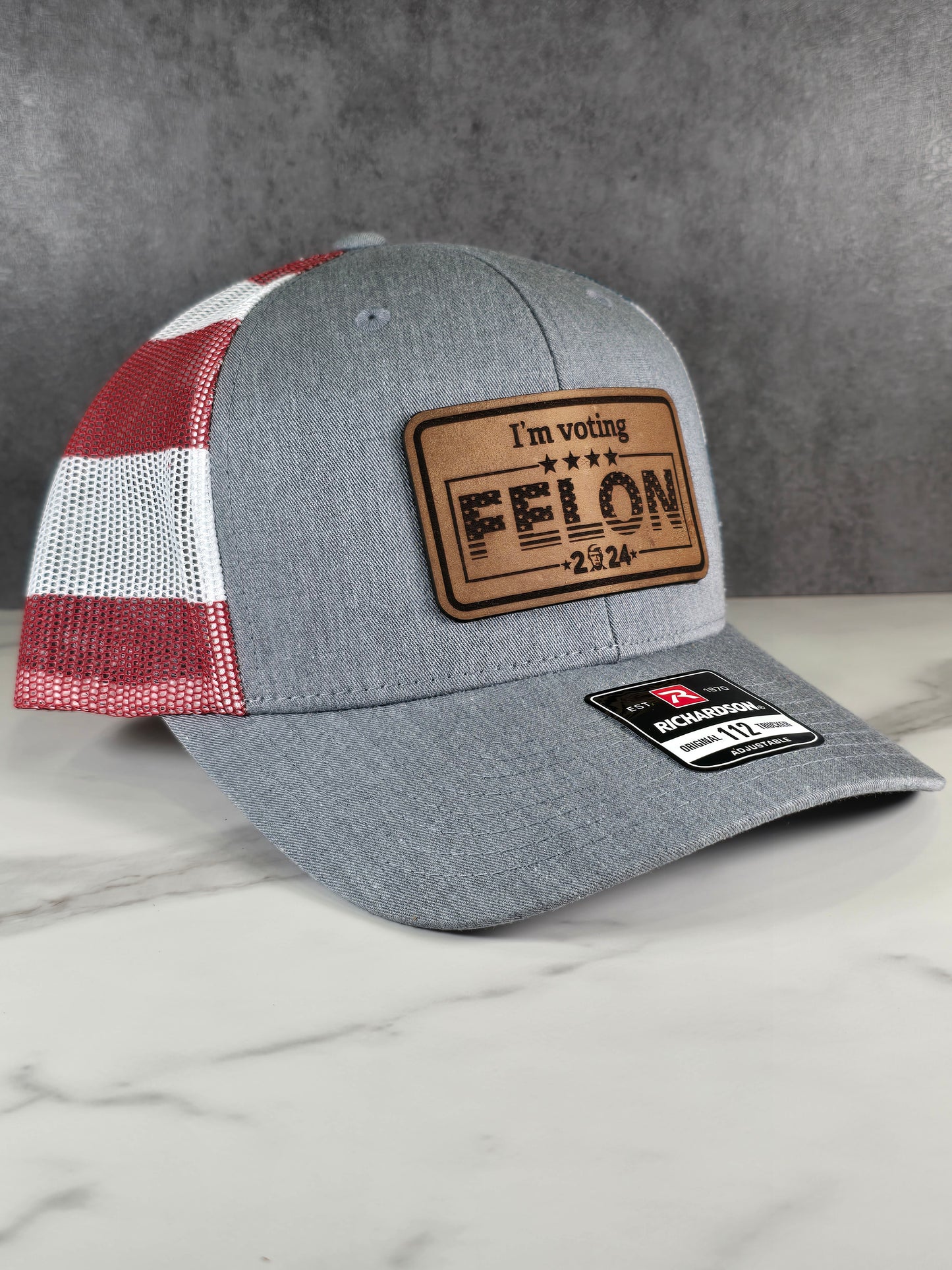 "Felon 2024" Leather-Patched Hat - Richardson 112