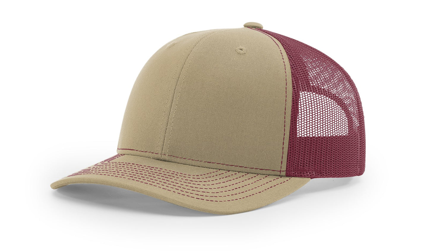 Richardson 112 - Khaki/Burgundy