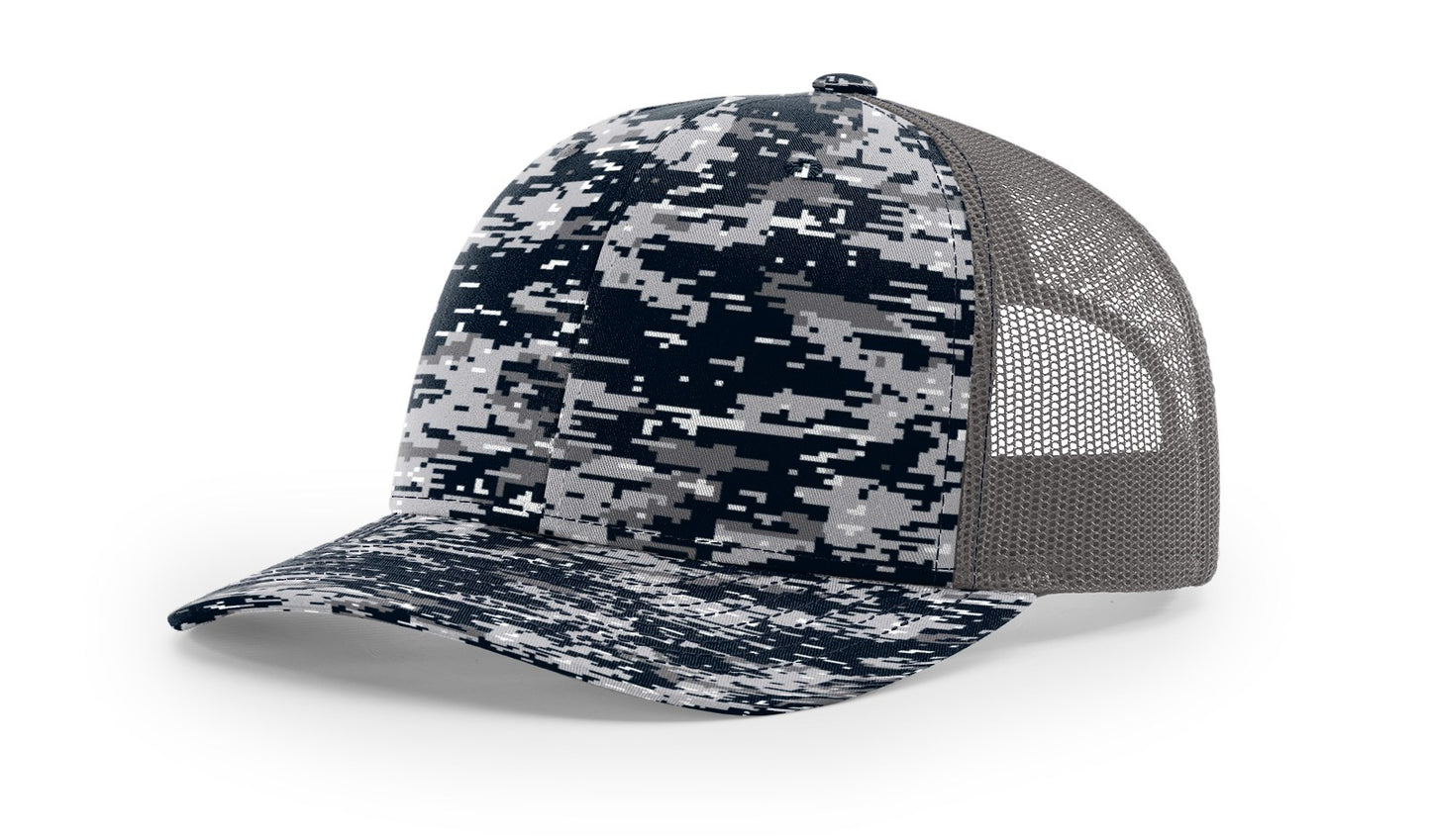 Richardson 112P - Navy Digital Camo/Charcoal