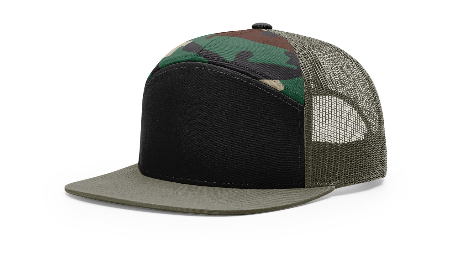 Richardson 168 - Black/Army Camo w/Loden Mesh